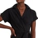 Lauren Ralph Lauren Belted Cotton-Blend Tiered Dress Black Midi NWT Size 0