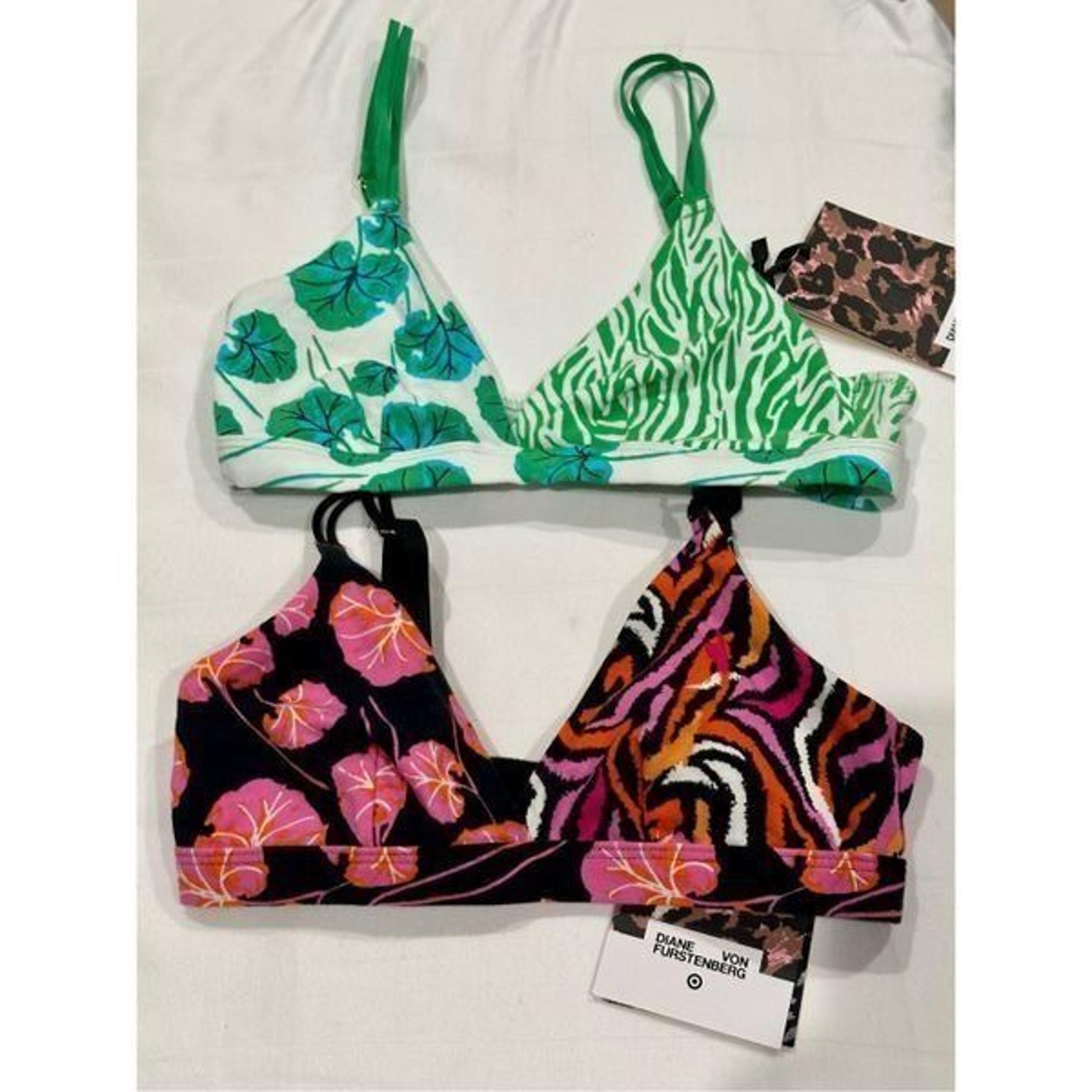 Lot of TWO Diane Von Furstenberg NWT size XS bralettes