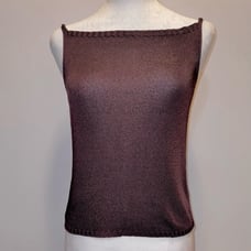 MaxMara Viscose Brown Knit Women's Top Size S