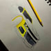 Yellow Camaro drawing