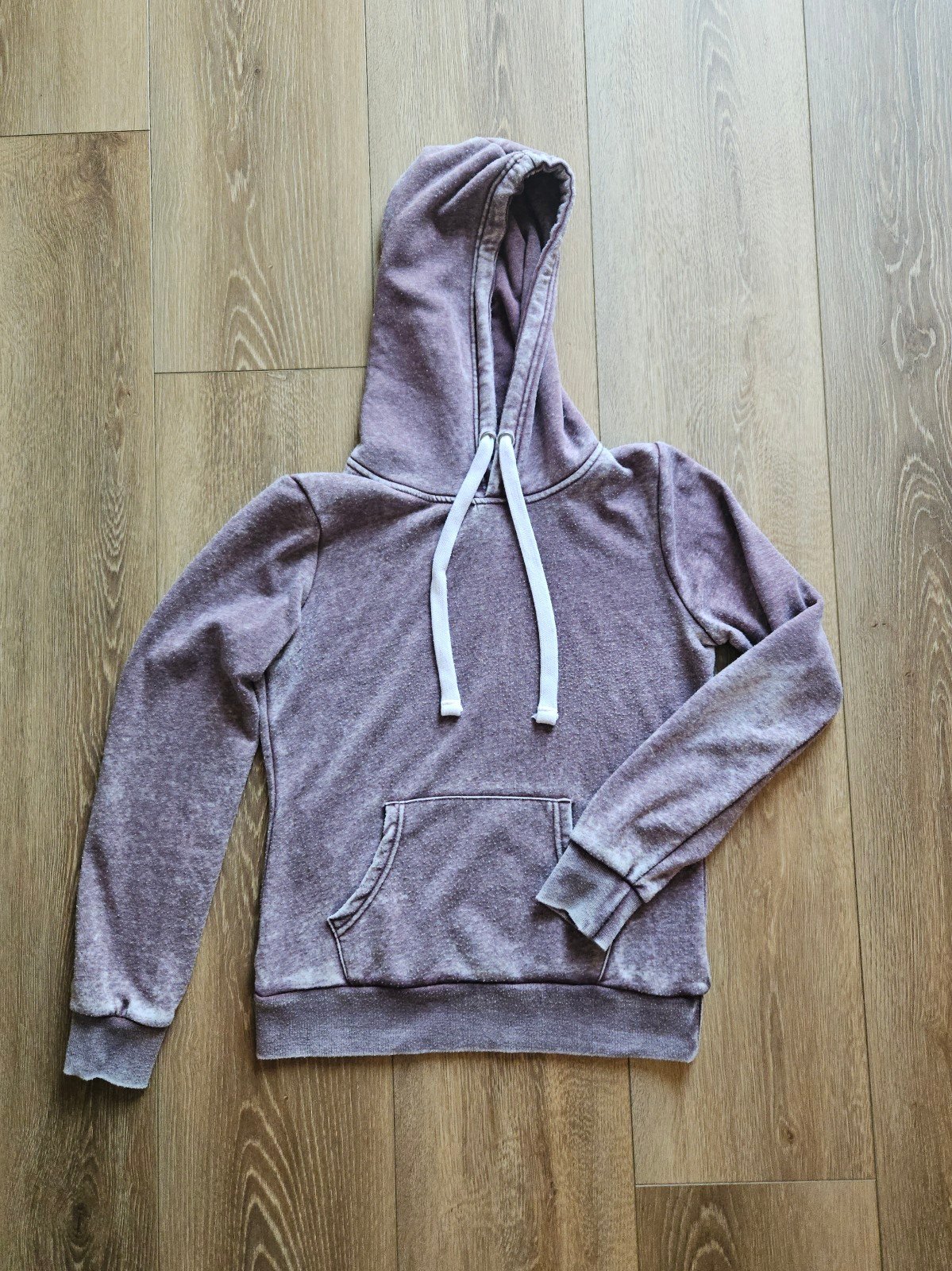Women's Reflex Vintage Wash Purple Hoodie Sweatshirt With Pocket | Medium