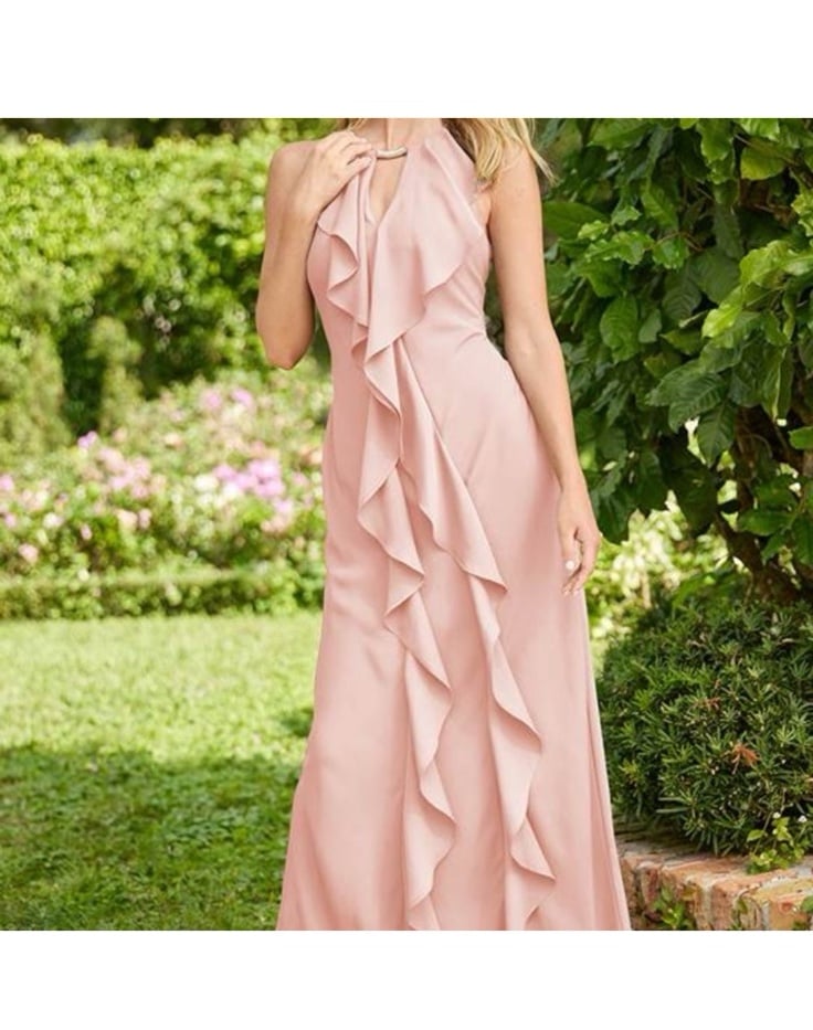 Firm Price Gorgeous Ruffle Front Maxi Dress brand new size 4 and 6