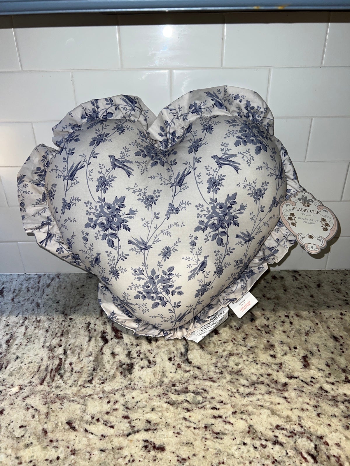 NEW Valentine’s Day Shabby Chic Heart-Shaped Pillow!
