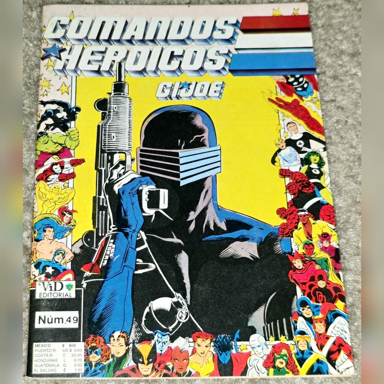 1 Rare VHTF GI Joe 53 MX 49 VID Mike Zeck 1986 American Hero Foreign Variant 90