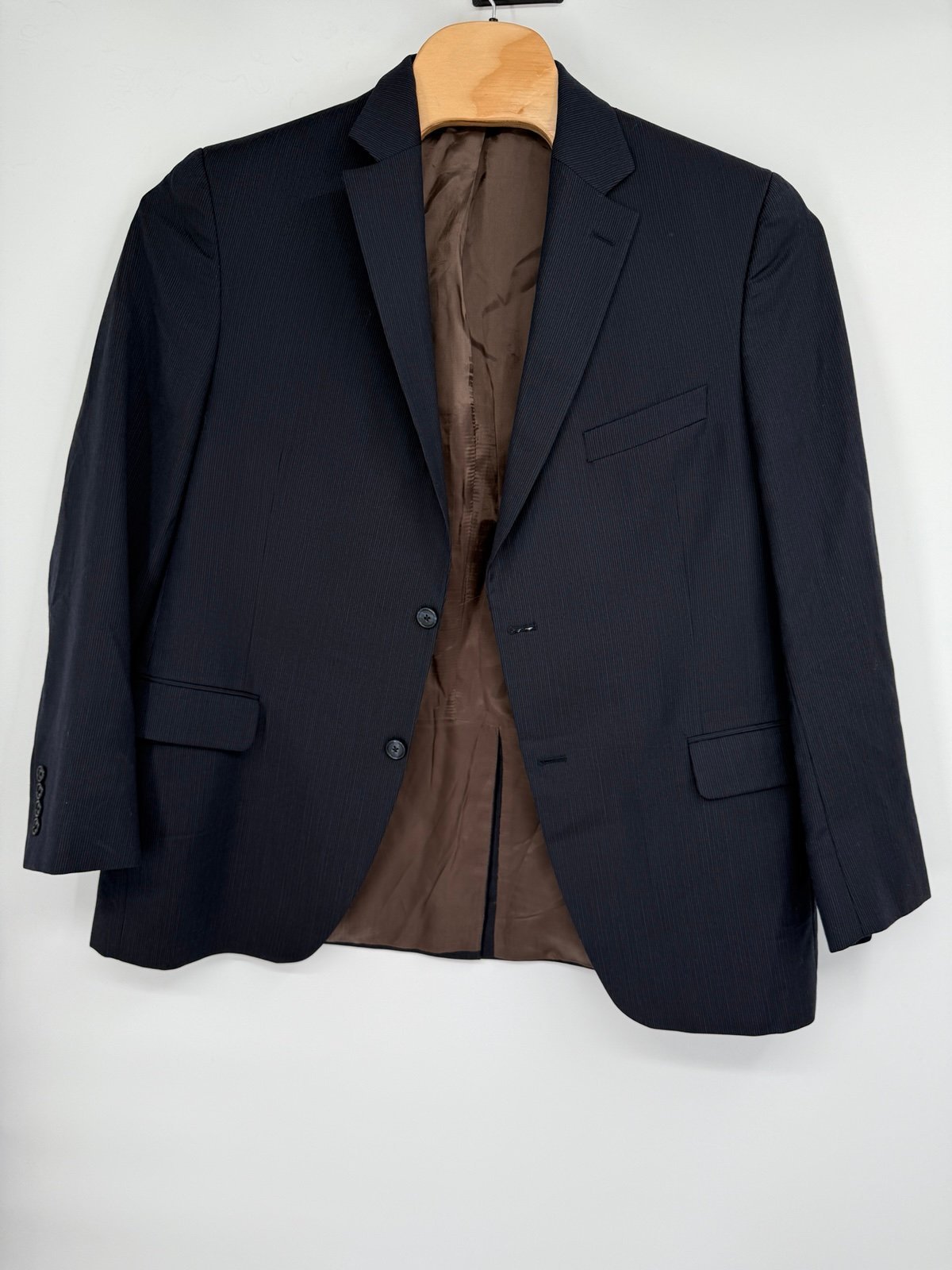 Jack Victor Men’s Navy Striped Sport Coat Blazer Jacket Sz 44R
