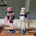 2 Patriotic Nutcrackers Uncle Sam with Eagle and Navy Sailor
