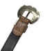 Kenneth Cole NY Womens Brown Leather Western Silver Western Belt