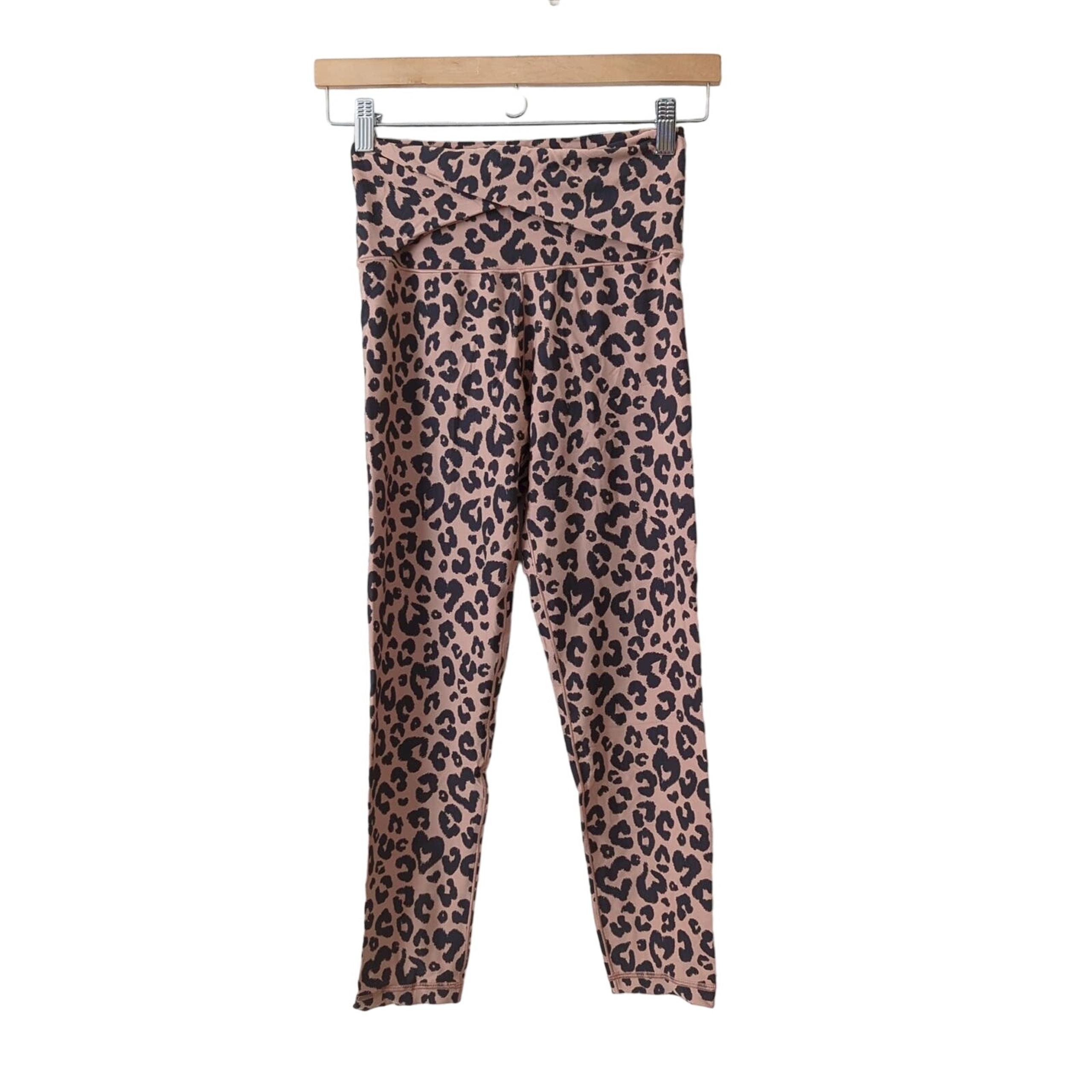NWT Aerie American Eagle Pants Leggings Leopard Cheetah Real Me 7/8 Crossover M
