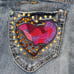 VTG Y2K Seven7 Rhinestone Patchwork Mid-Rise Bootcut Jeans Size 27 Embroidered