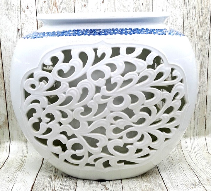 Yoshigama Openwork Vase Ceramic Openwork Interior Flower Vase