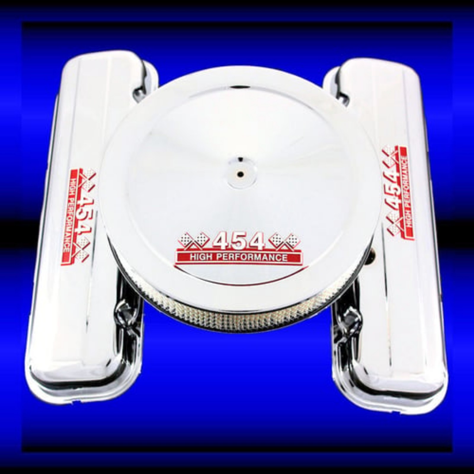 Chrome Valve Covers and Air Cleaner Combo Fits Big Block Chevy 454 Engines Short