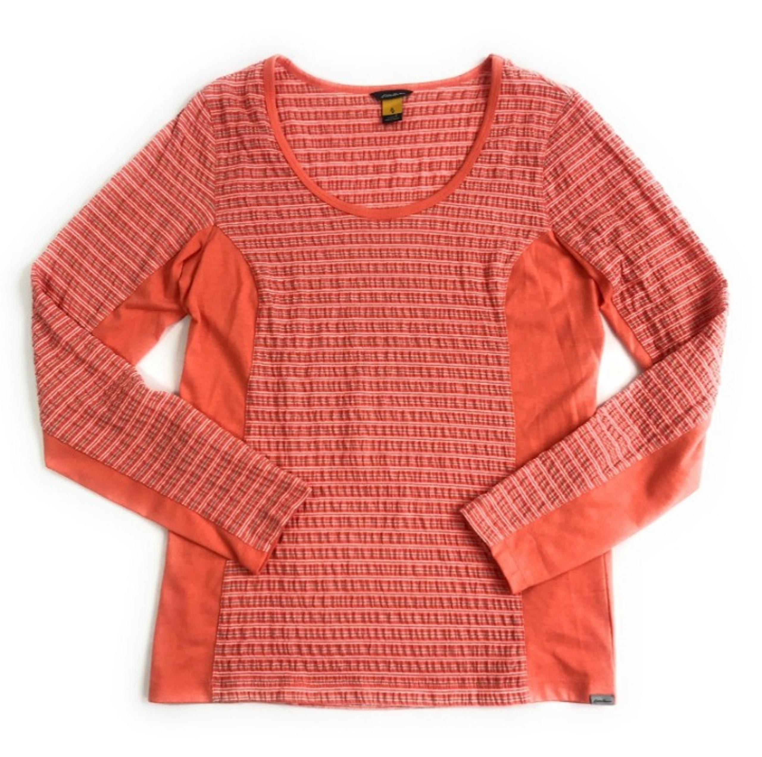 Eddie Bauer Active Long Sleeve Coral Top