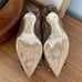 Emy Mack Leather Snake Reptile Print Rhines Bow Pumps Heels