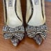 Emy Mack Leather Snake Reptile Print Rhines Bow Pumps Heels