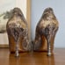 Emy Mack Leather Snake Reptile Print Rhines Bow Pumps Heels