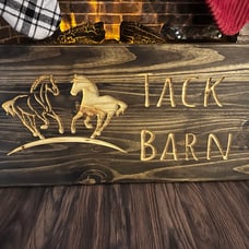Handcrafted Wooden Tack Barn Wall Hanging Sign