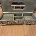 Silver plated jewelry box with mirror