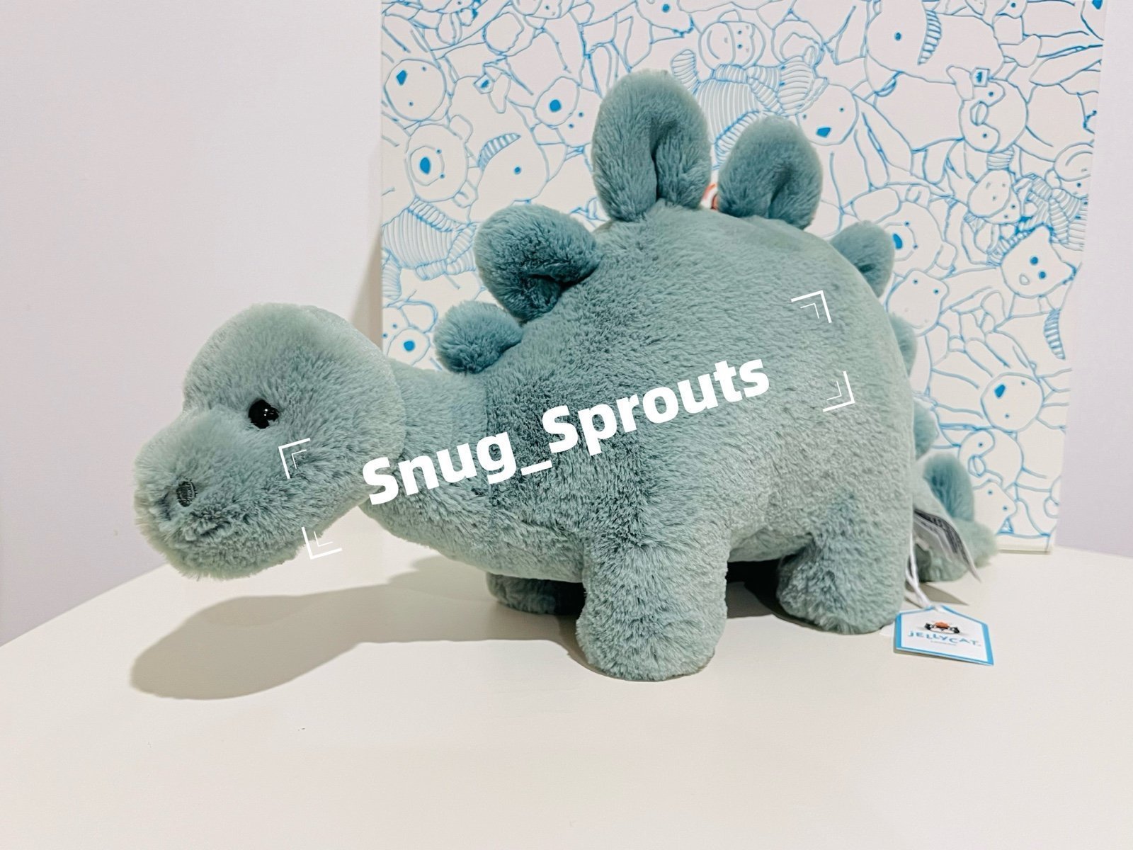 NWT Retired‼️ Jellycat Medium Fossilly Stegosaurus Dinosaur plush Rare VHTF