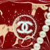 Chanel Red Cosmetic Bag