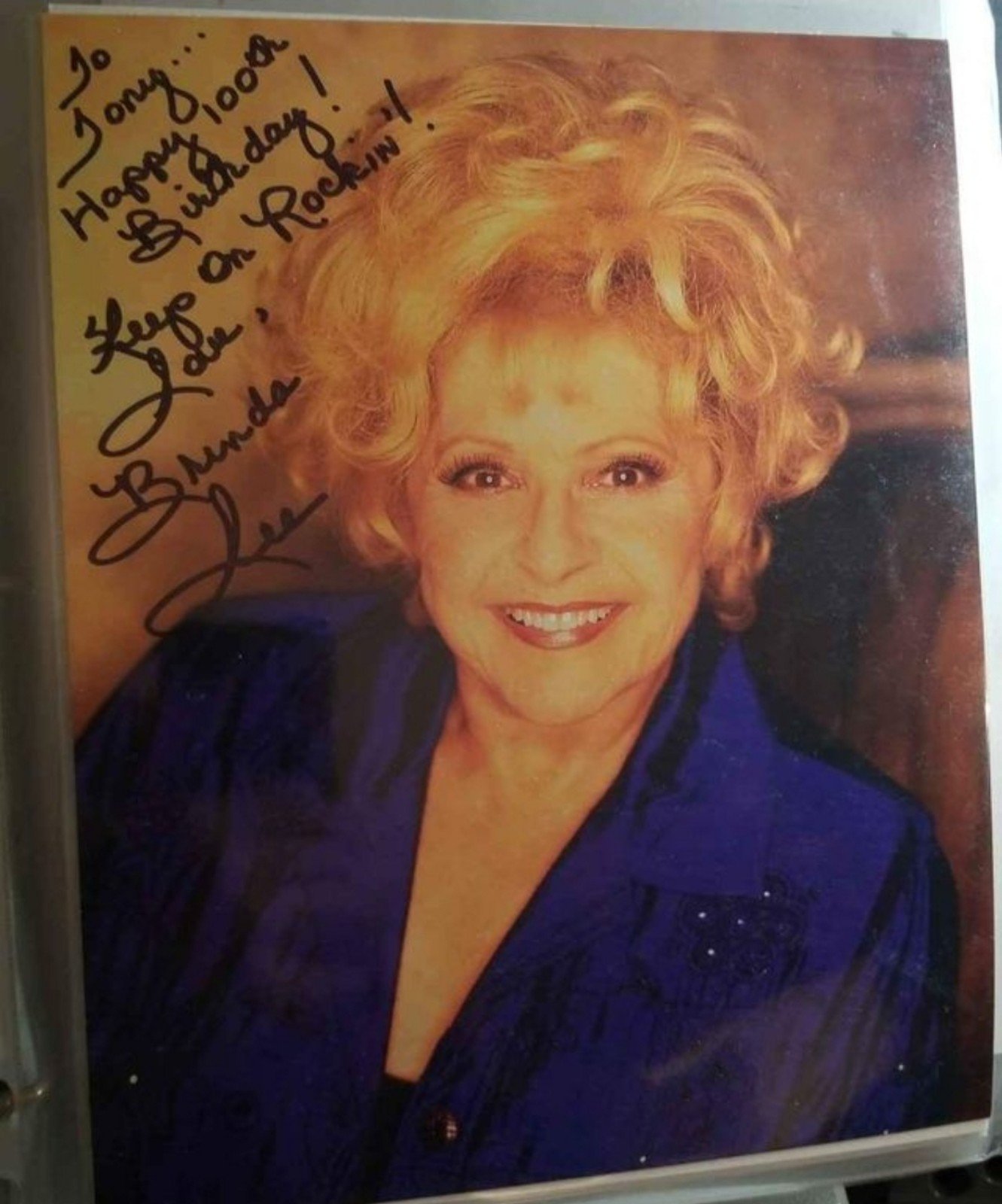 BRENDA LEE Autographed Signed 8x10 W/COA