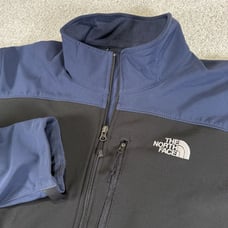 The North Face Men's Soft Shell Jacket Blue Black Water Resistance XL