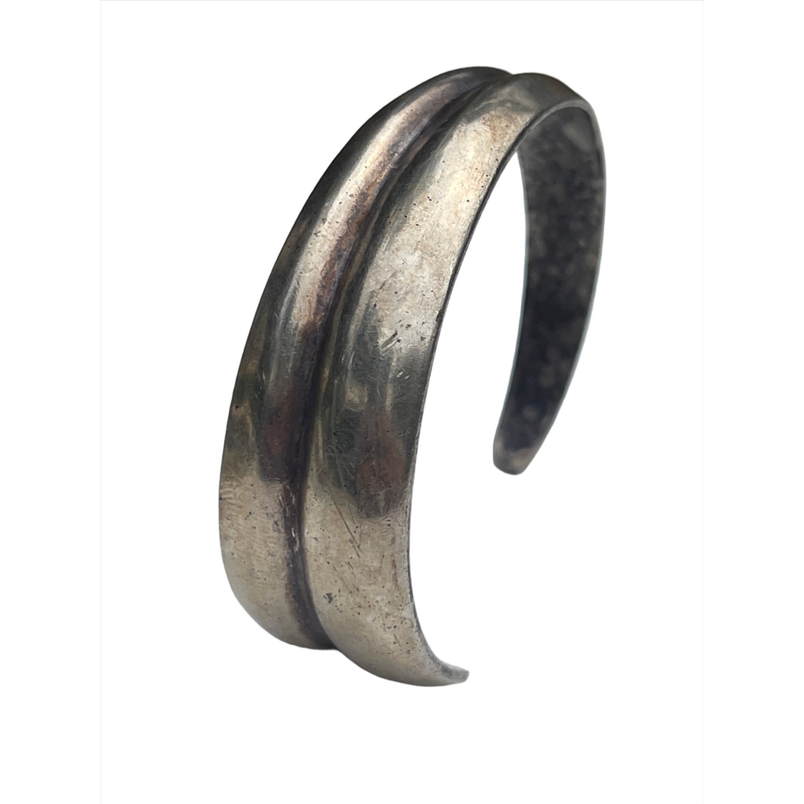 Taxco Mexico Sterling Silver Cuff Bracelet Vintage 27 grams