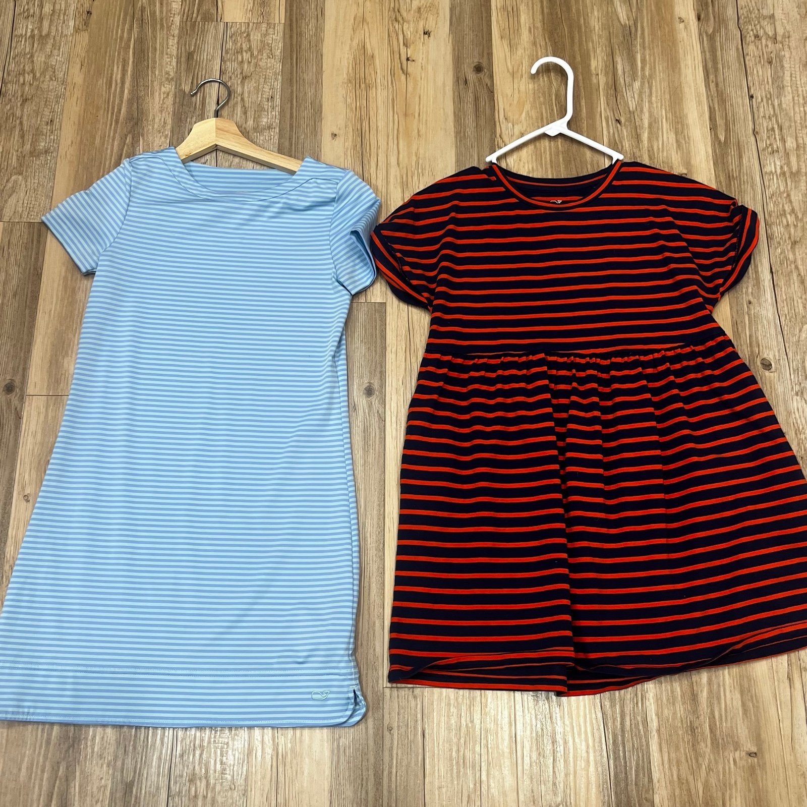 Vineyard Vine Girl’s Striped Blue and Red Kids bundle Dresses sz 10-12