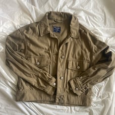 Olive Green Abercrombie Cotton Military Jacket
