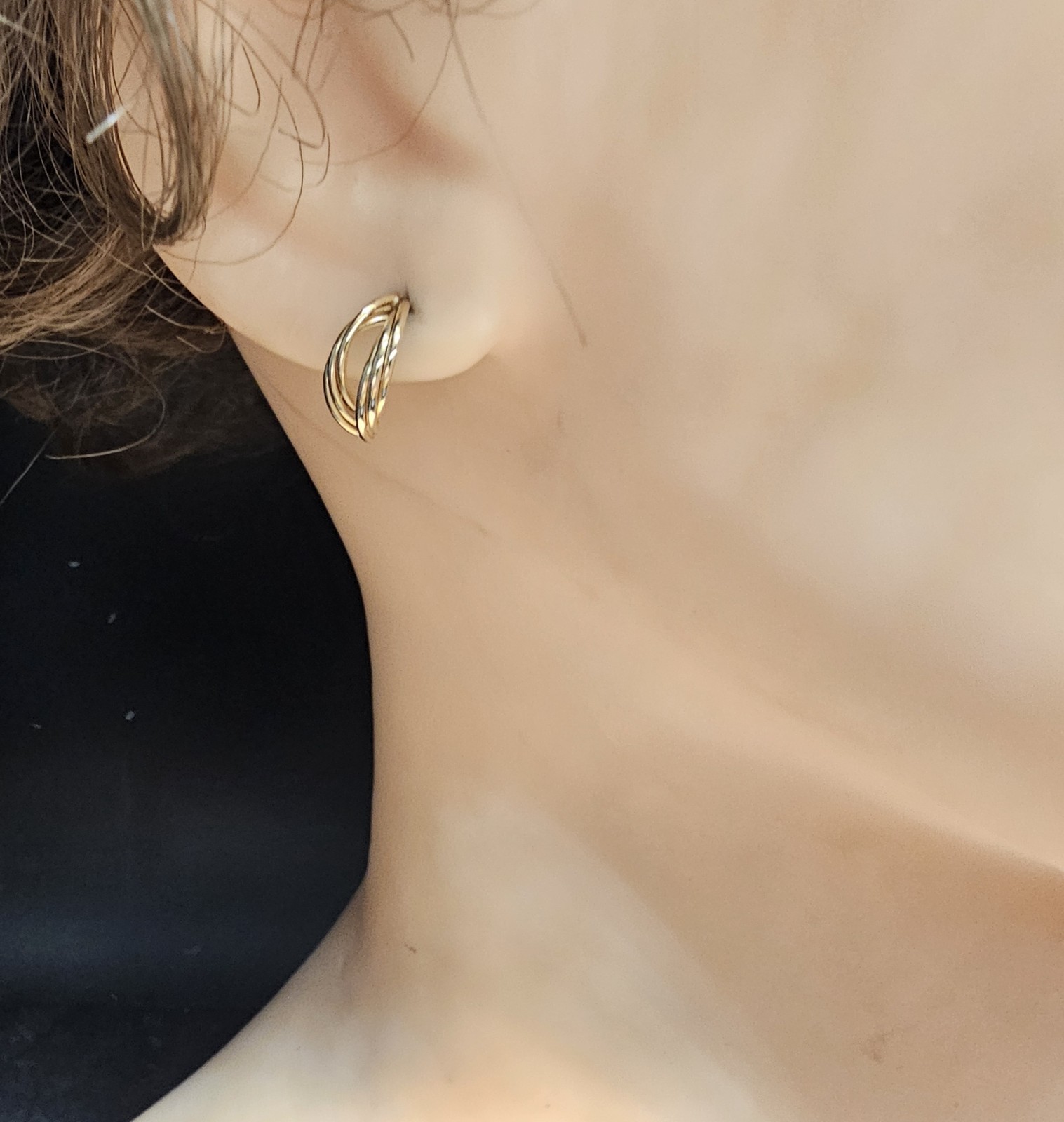 14k Gold Oracle Tube Earrings (like new)