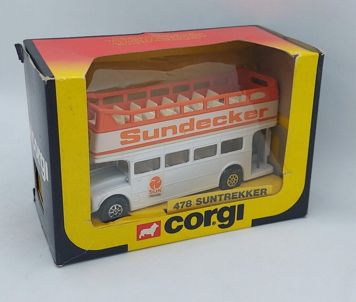 1983 Corgi 478 Suntrekker Double Decker Routemaster Bus Sundecker