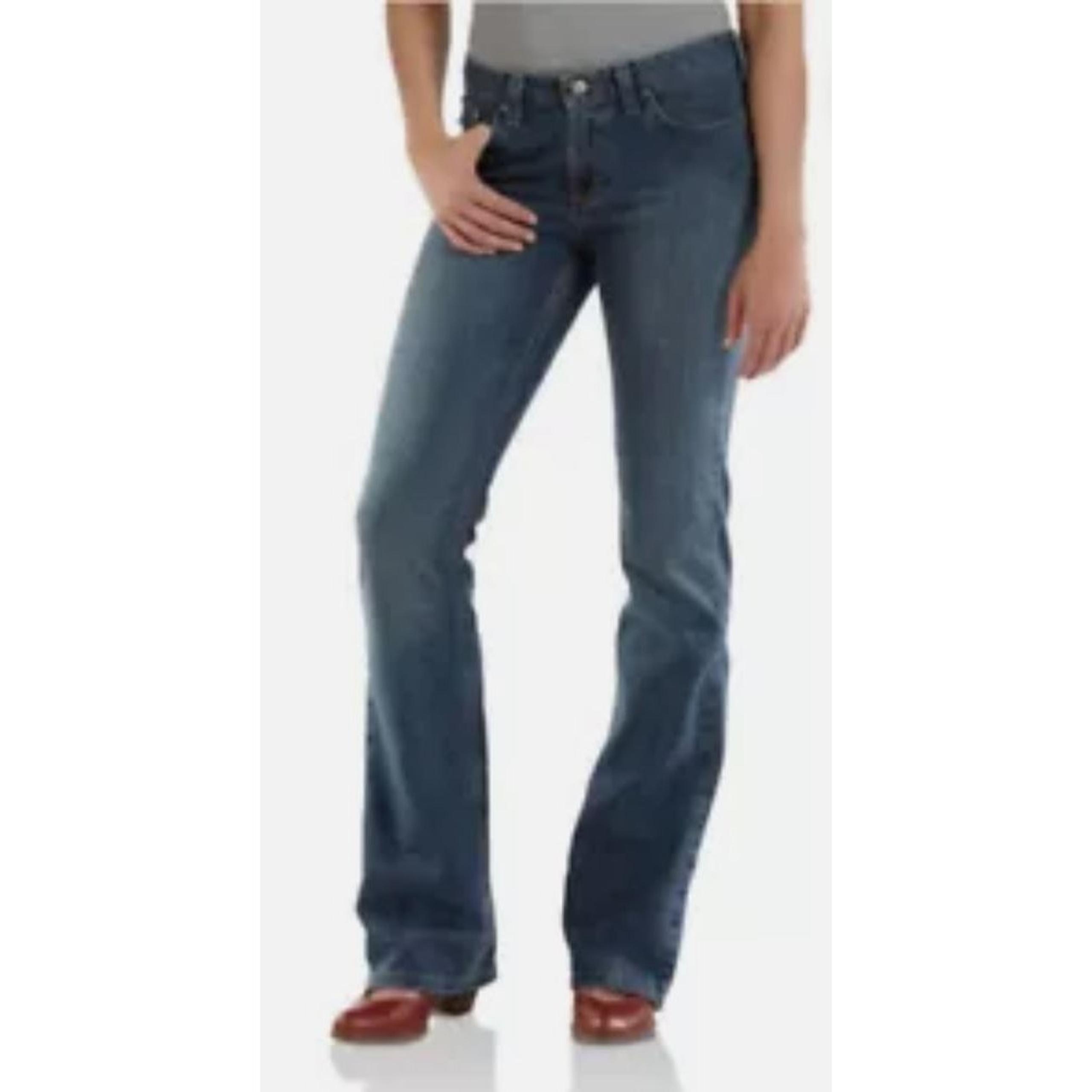 CARHARTT Traditional Fit Boot Cut Jeans Mid Rise Stretch Denim Womens Sz 4 x 30