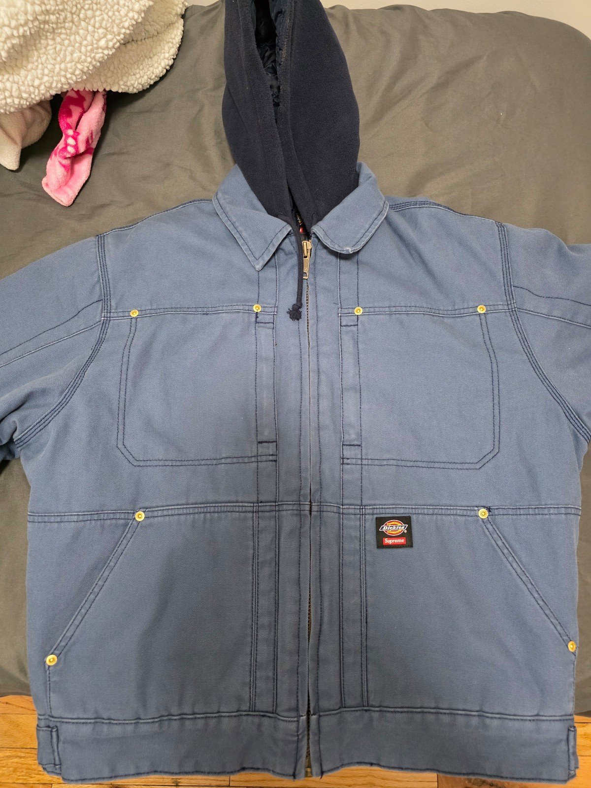 Supreme Dickies Hooded Work Jacket Blue