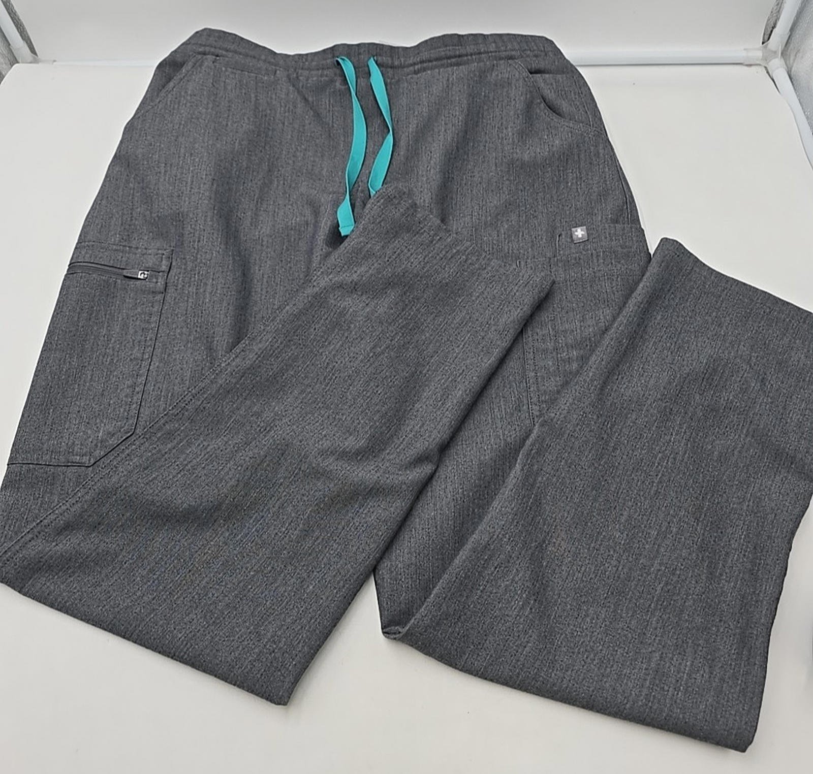 Figs High Waisted Grey Relaxed Jogger Scrub Pants M