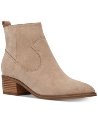 Nine West Javan Western Booties Dark Nat