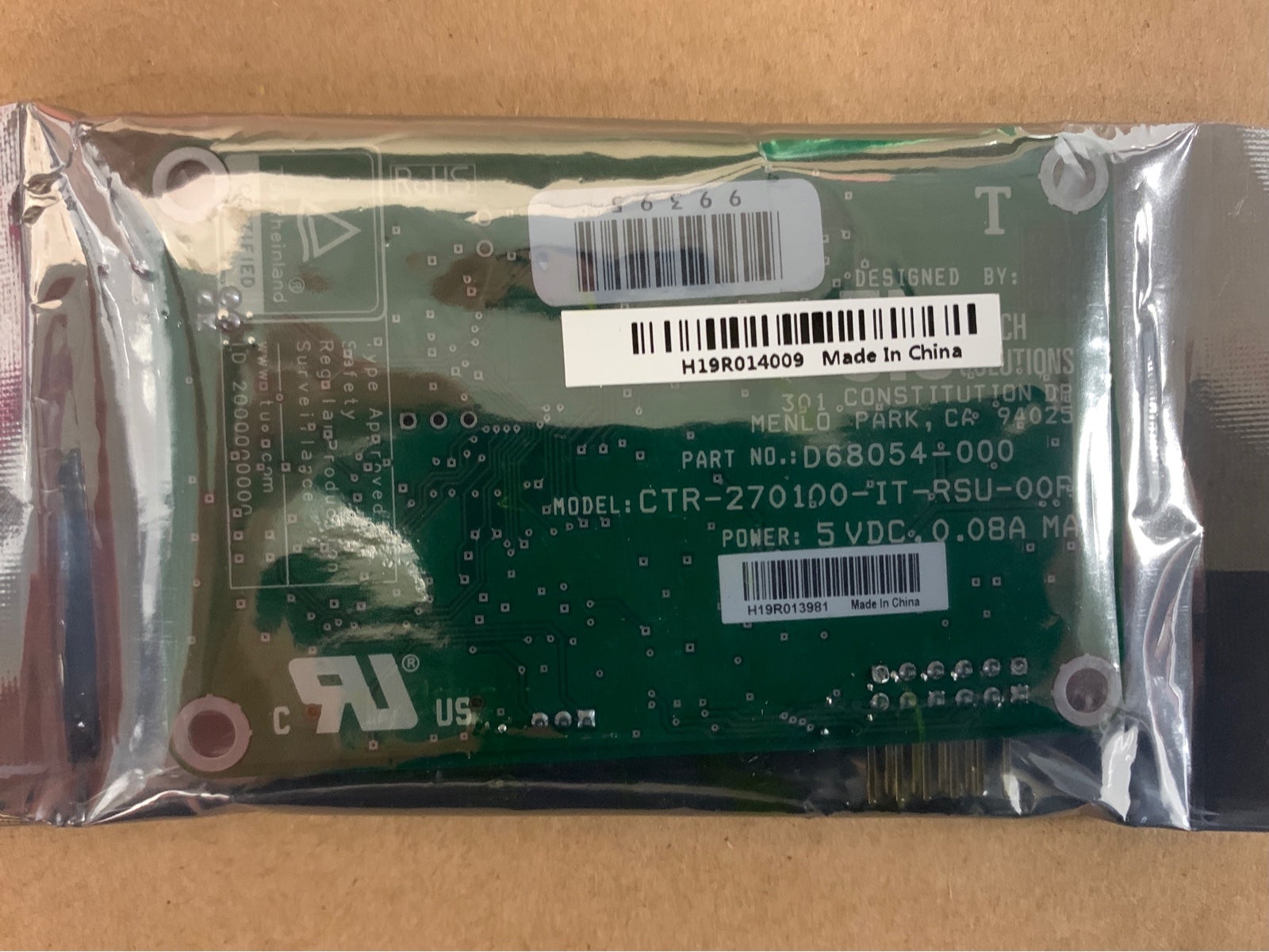 Elo Touch Solutions D68054 CTR-270100-IT-RSU-00R E868672 Control panel Card
