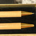 Staedtler Ball Point Pen & Pencil Set In Original Case USA Vintage NOS Wood