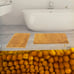 Yellow Gold chenille noodle rug set