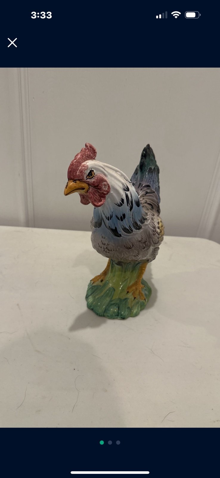 Rare Vintage Ceramic Hen Made in ITALY!!