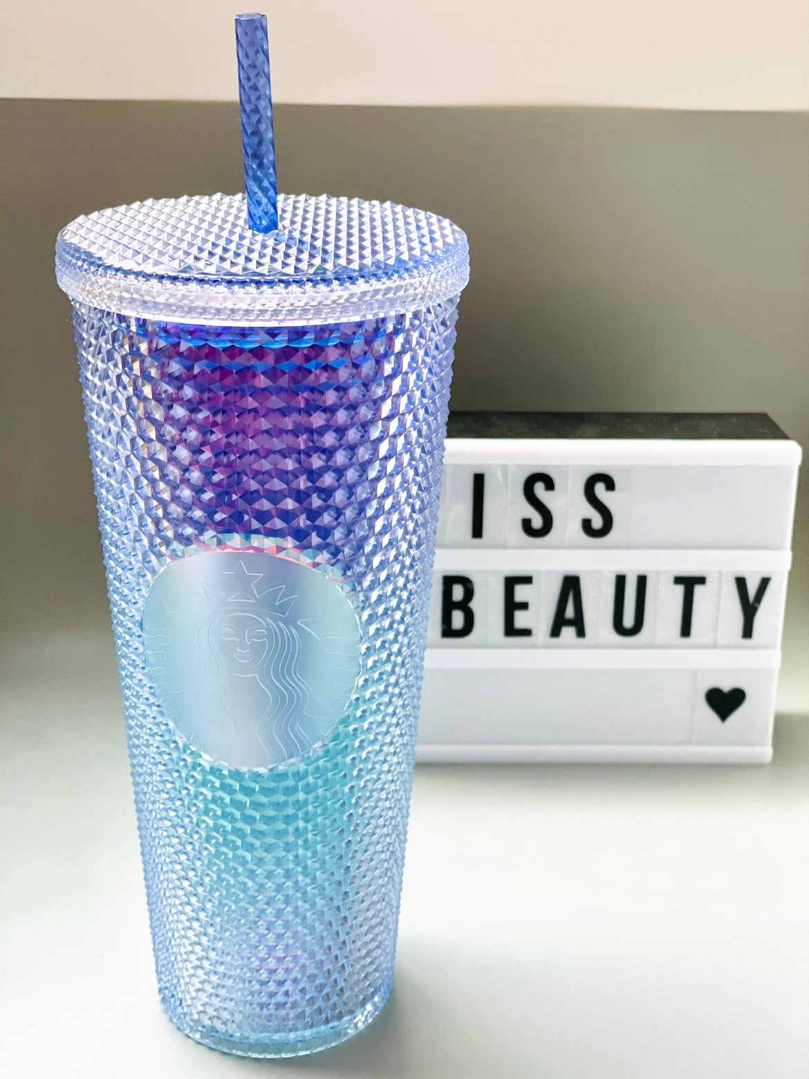 Starbucks blue studded tumbler