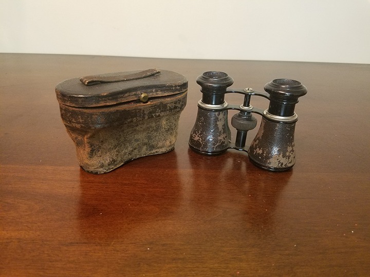 Antique Vintage Chevalier Paris Opera Glasses Binoculars With Case