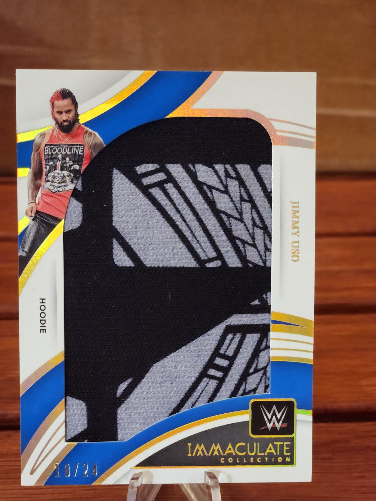 2022 Panini Immaculate Collection WWE Jimmy Uso SSP Hoodie Jumbo Relic #'ed /24