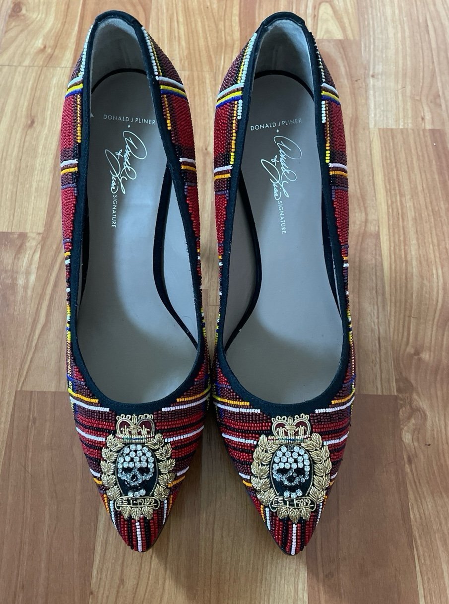 Donald J Pliner Beaded Heels
