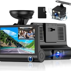 3 Channel Dash Cam Front and Rear Inside