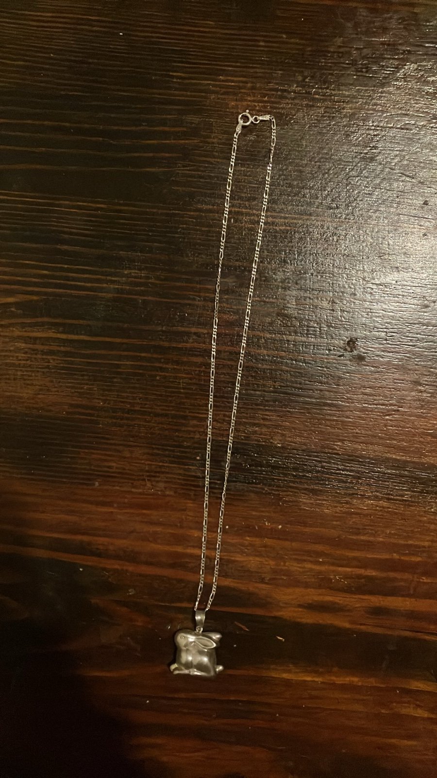 Sterling silver bunny pendant and necklace