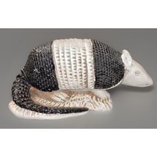Vintage✨Chalkware Armadillo Coin Bank, Lone Star, Made In Mexico, Minor Flaws
