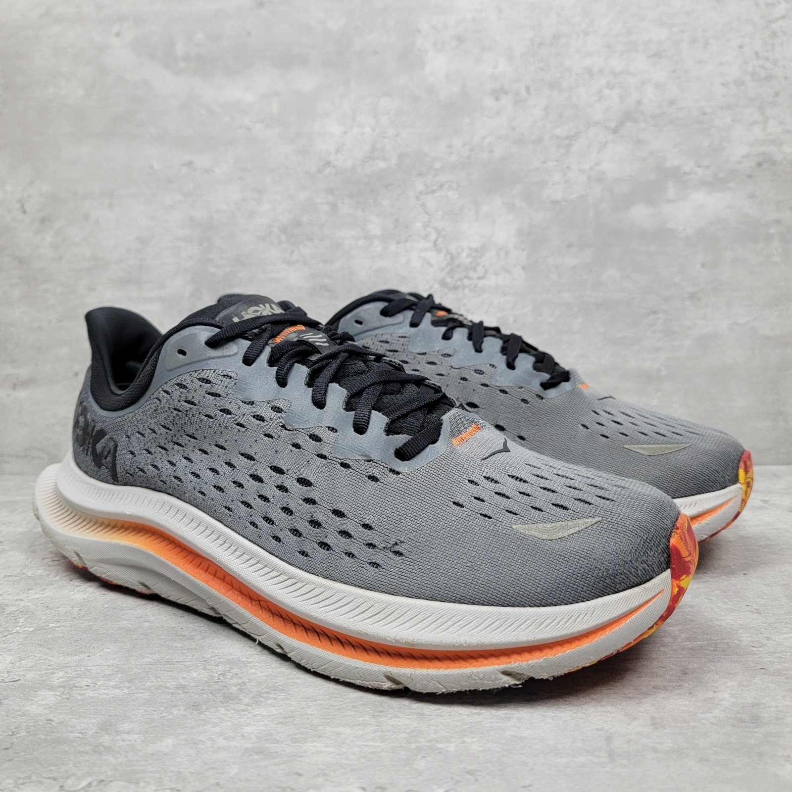 HOKA One One Mens Size 11.5 Running Shoes Kawana lunar Rock Black Grey Sneakers