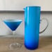 Cased Glass Drink Pitcher and Martini Glass