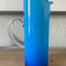 Cased Glass Drink Pitcher and Martini Glass