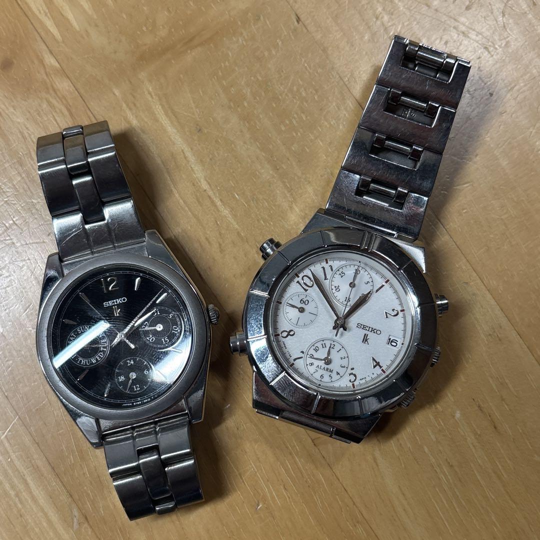 Two Seiko watches, before battery replacement.