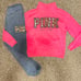 VS PINK vintage tiger neon half zip pullover jogger pants outfit set